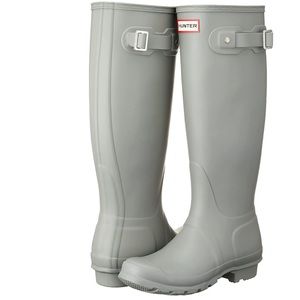 Tall Grey Hunter Boots Size 9